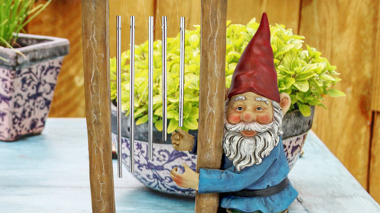 wind chime gnome statue