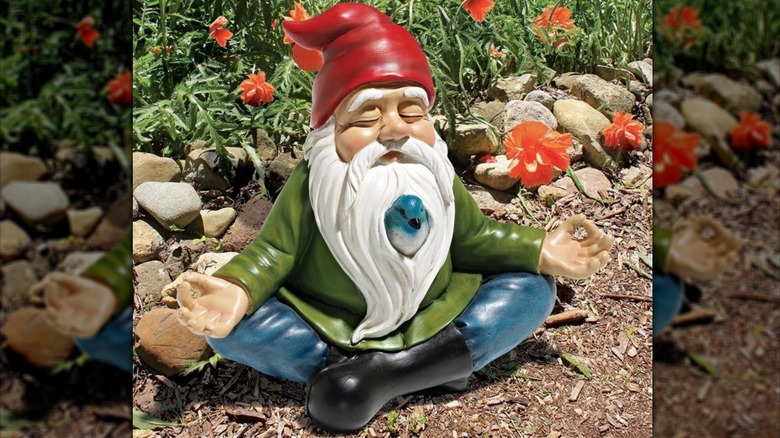 meditating zen gnome statue 