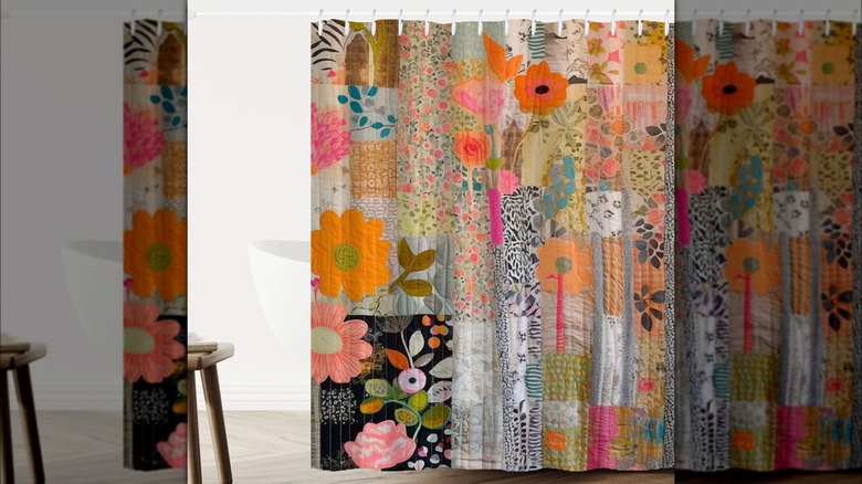 Wildflower shower curtain from Etsy