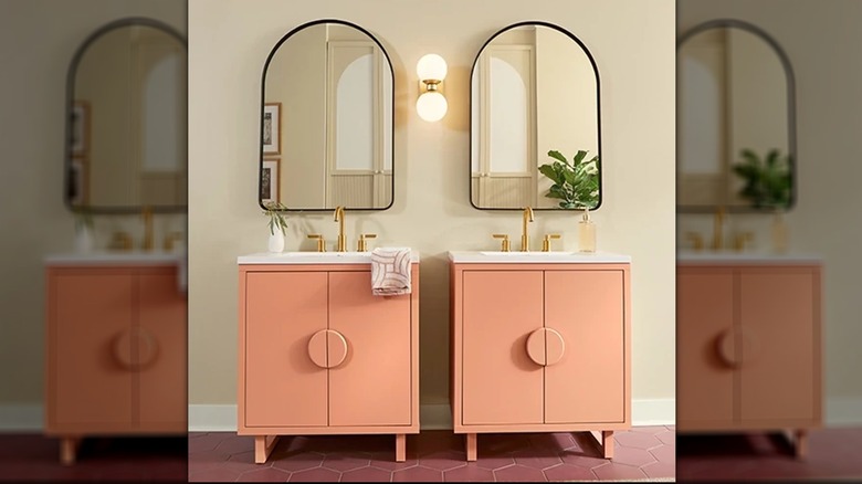 Persimmon painted on vanities