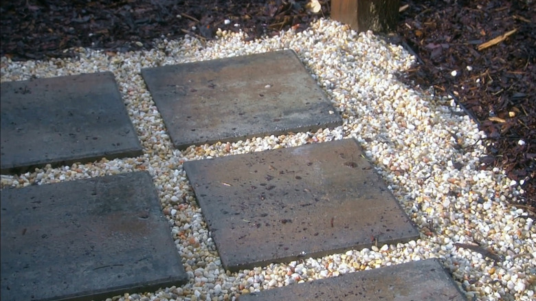 gravel and pavers