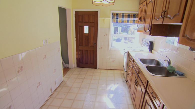 tiled outdated kitchen