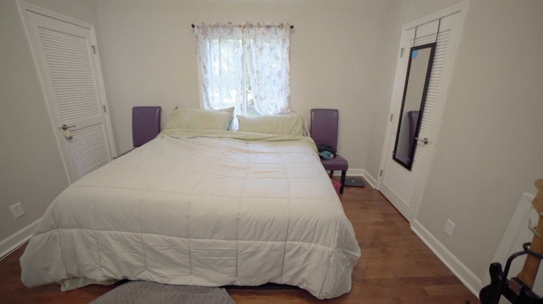 plain white bedroom