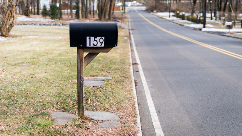 House numbers on mailbox