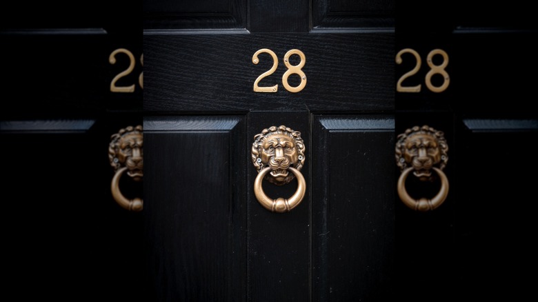 House number on front door