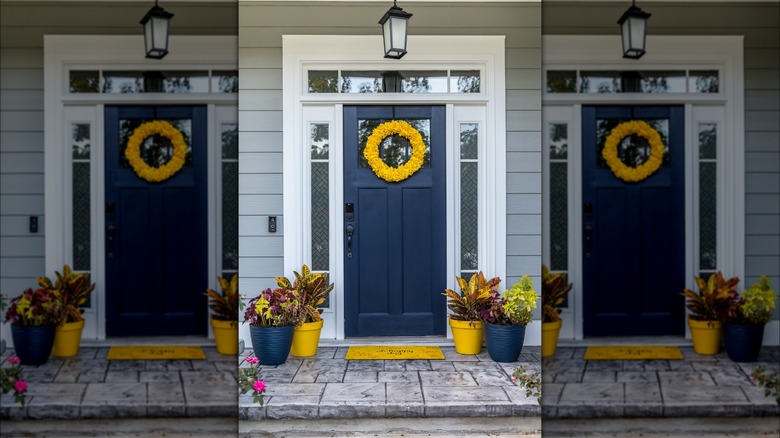 Navy front door