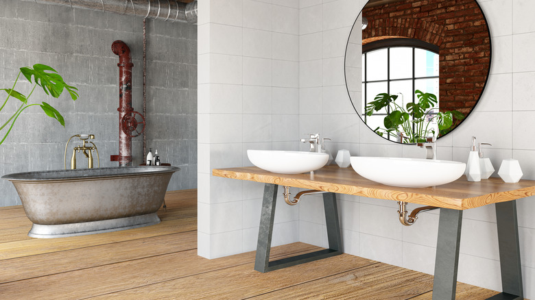 industrial chic bathroom