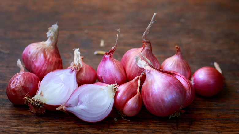 red and white shallots