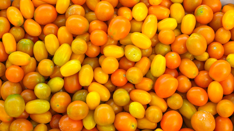 yellow and orange cherry tomatoes