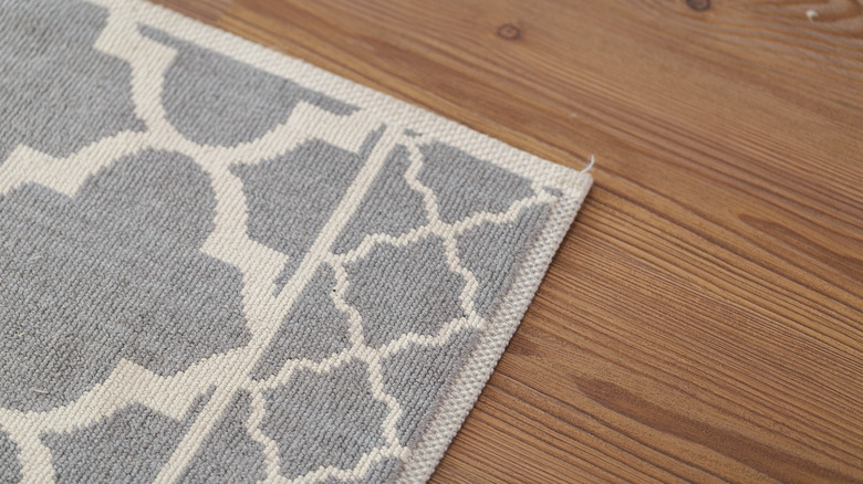 rug on luxury vinyl plank