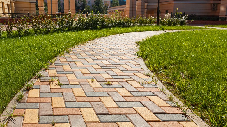 colored concrete driveway