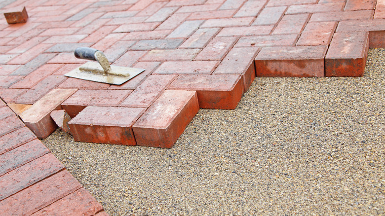 brick driveway