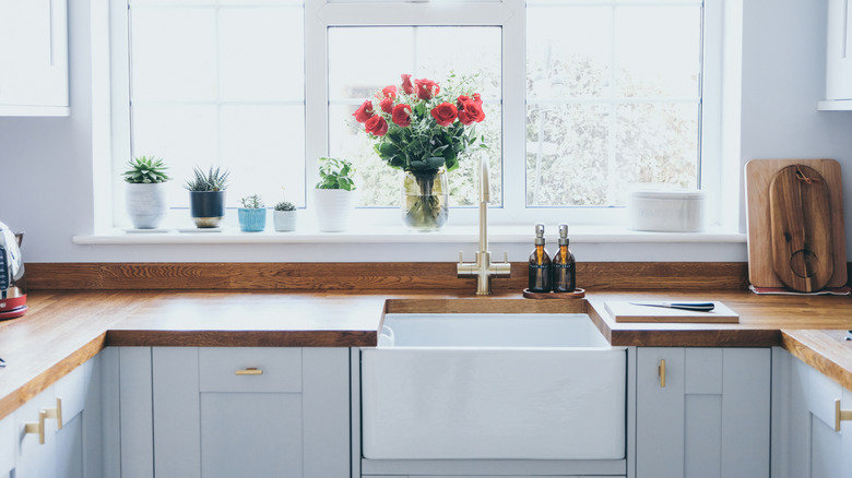 bright white farmhouse kitchen