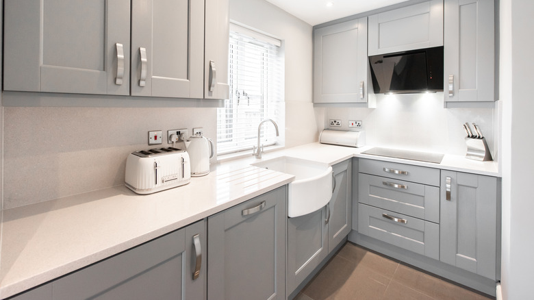 gray kitchen cabinets