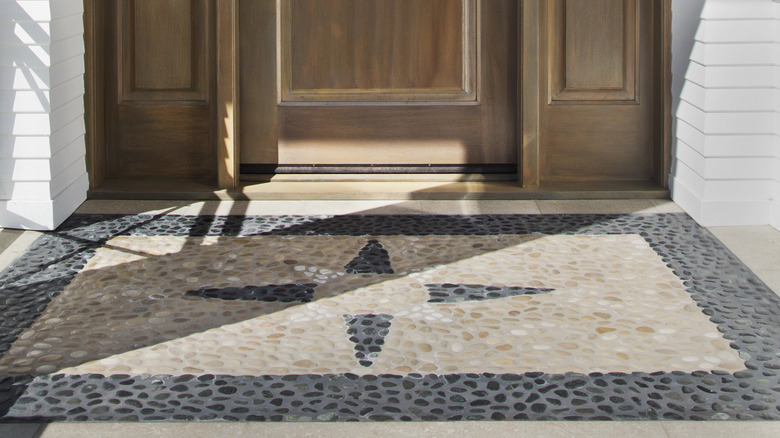 Front door with tile entry