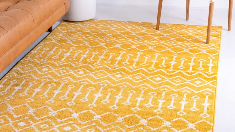 Yellow outdoor rug