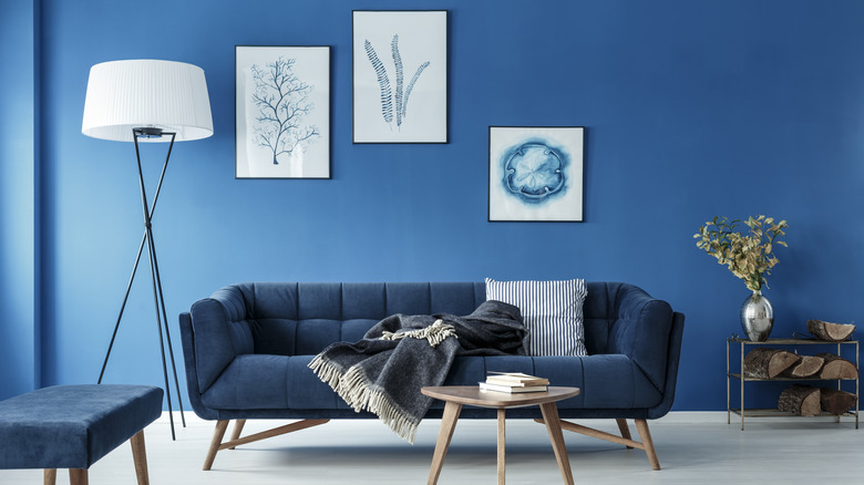 Blue living room