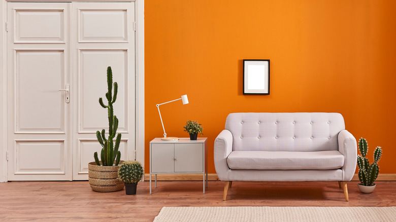 Orange living room