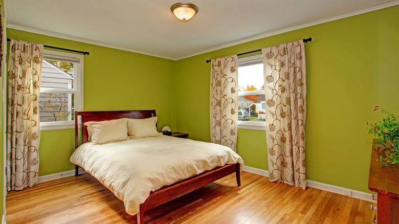 neon green bedroom