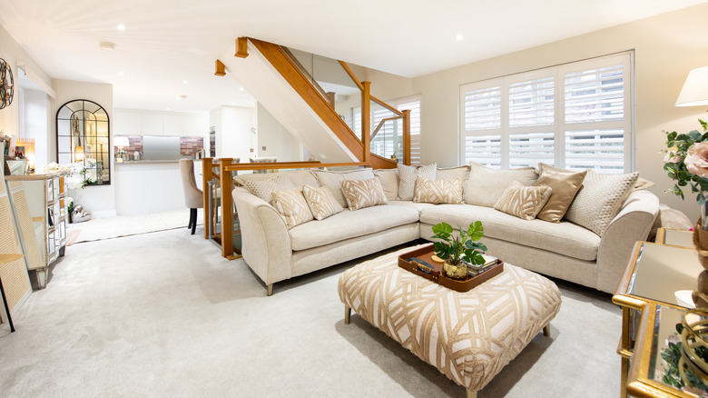 open floor plan living room