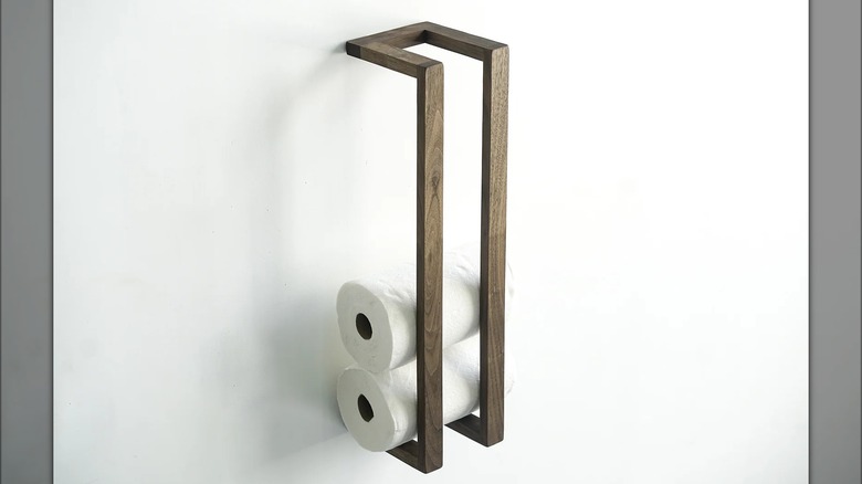 Hardwood Paper Towel Wall Rack