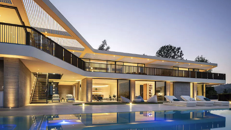 Futuristic home backyard