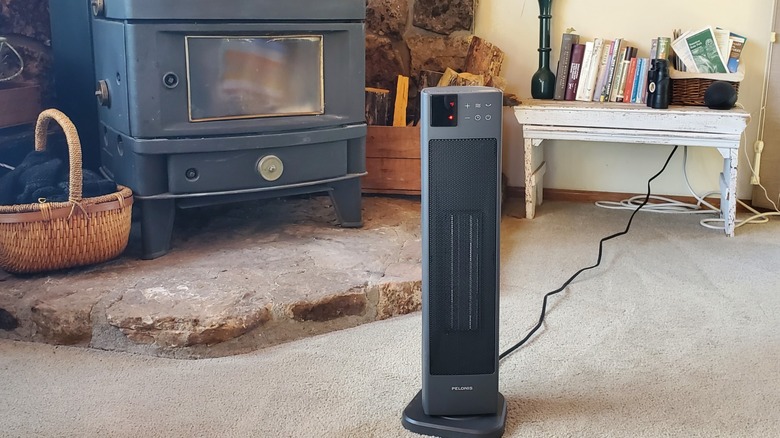 23-inch Pelonis space heater in living room