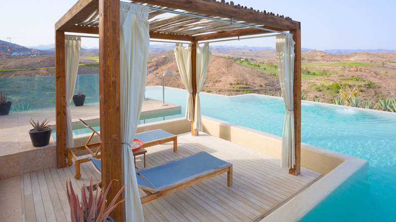 Pergola overlooking water