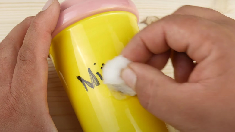 rubbing alcohol removing marker