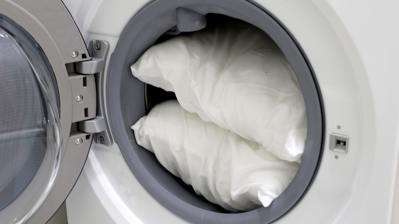 pillows in washing machine