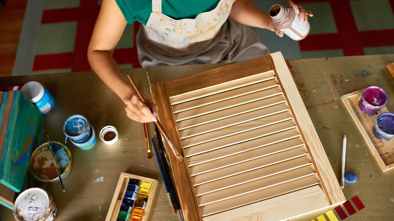 painting an old shutter