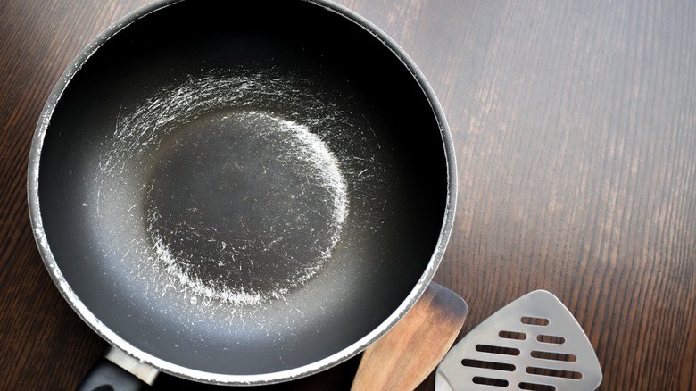 Scratched Non-Stick Pan