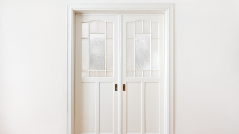 white pocket doors