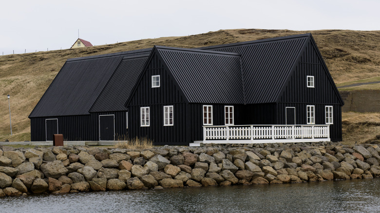 home with black exterior