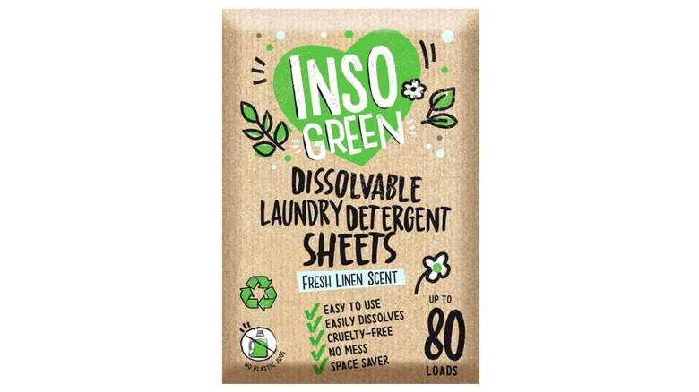 A package of InsoGreen laundry sheets