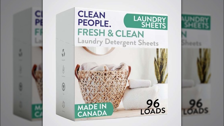 Box of Clean People Laundry Detergent Sheets