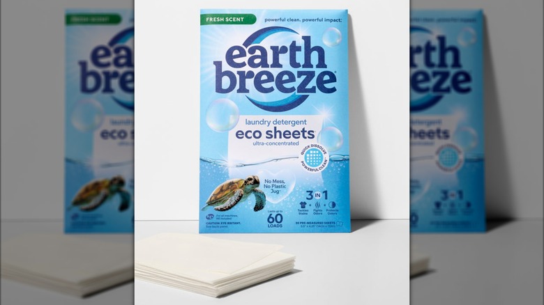 Box of Earth Breeze Laundry Detergent Sheets