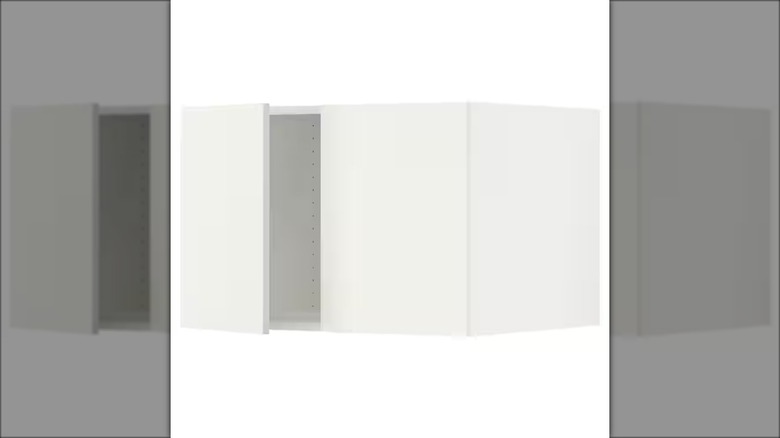 white cabinet with two doors