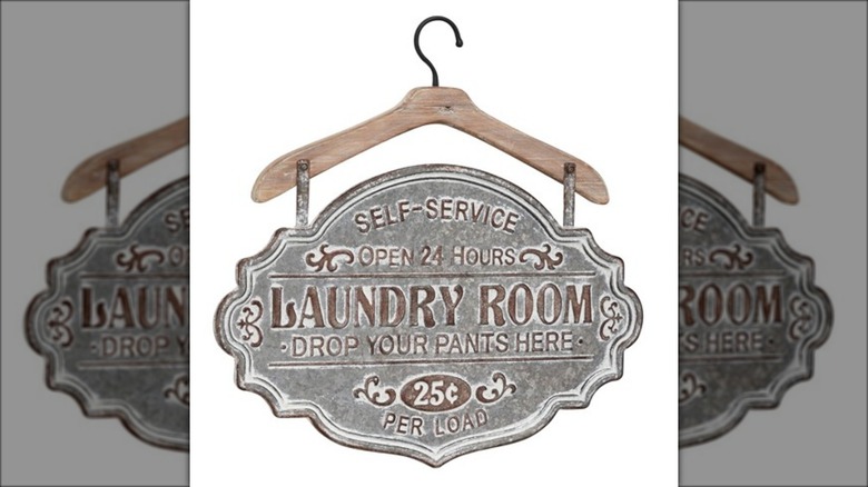 antique-like laundry sign