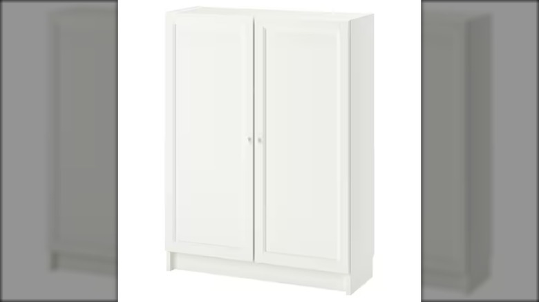 white closet with two doors