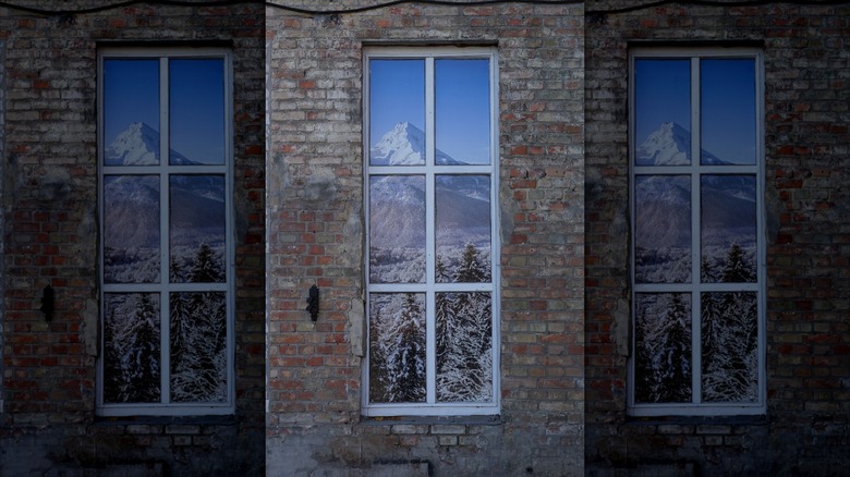 fake window on a wall