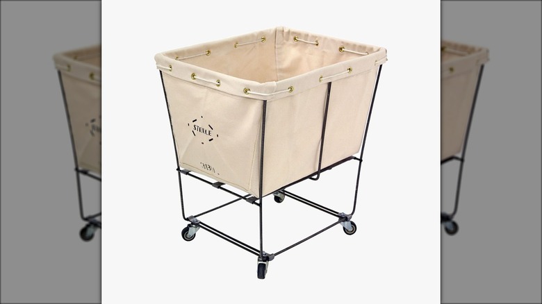 laundry hamper cart on wheels