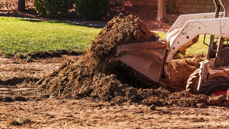 grading a yard