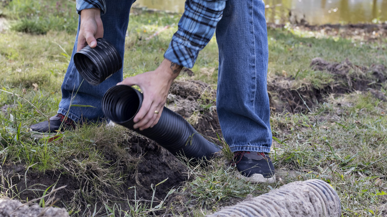 cleaning a drain pipe