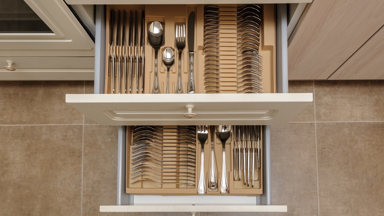 silverware in a drawer