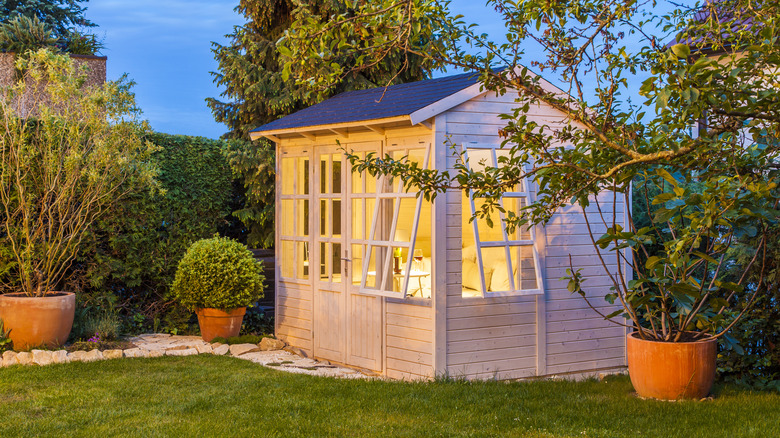 shed with windows open