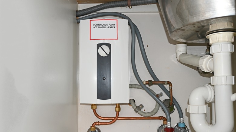 white tankless water heater