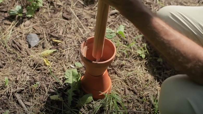 Making a guard from pots