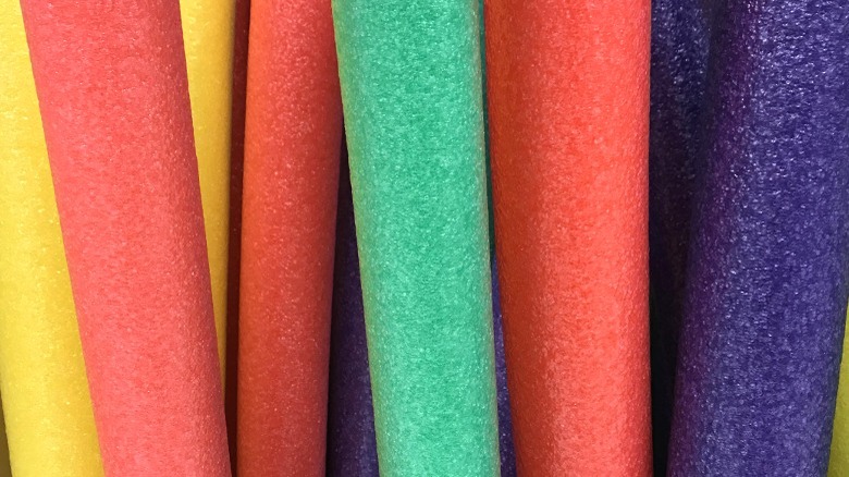 colorful pool noodles