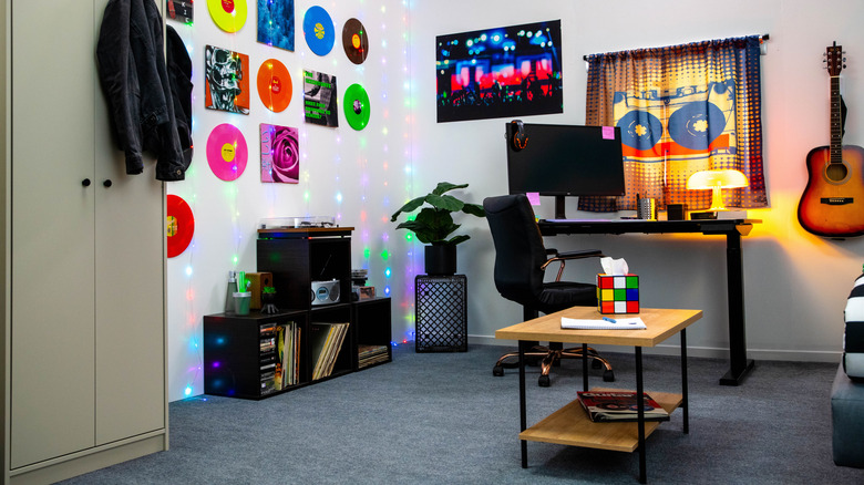 Command Brand's Retro Music dorm room designed by Bobby Berk